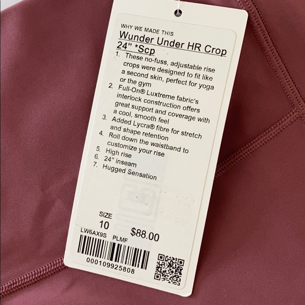 Lululemon ๐๐ฅฐ Wunder Under Crop II Scallop 24" - Picture 6 of 8